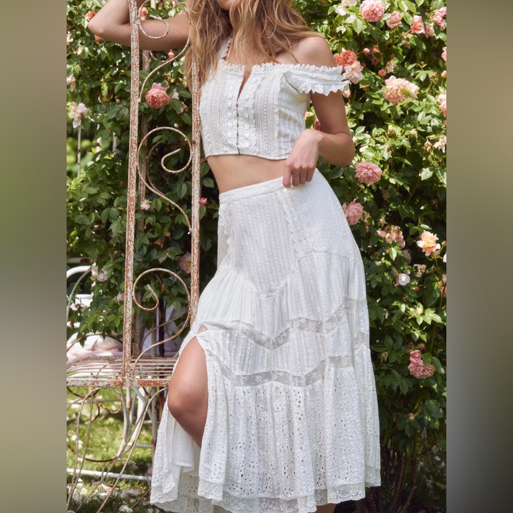LoveShackFancy Meyer Midi Skirt